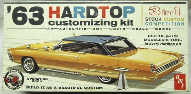 AMT 1/25 1963 Chrysler Imperial 2 Door Hardtop 3 in 1 Customizing Kit, 6823-149 plastic model kit